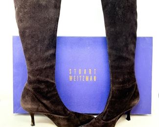 Stuart Weitzman Bootpoint Cola Suede Size 8.5