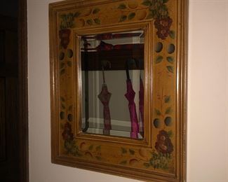 Mirror w/Large Wood Frame
