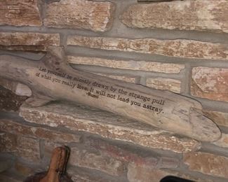 Inscribed Driftwood