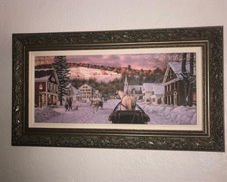 Horse Sleigh in Snow Artwork