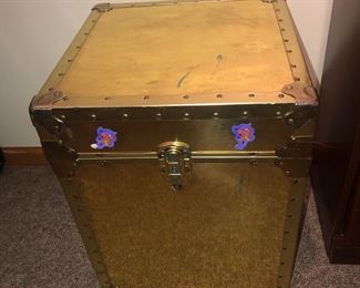 Gold Trunk End Table