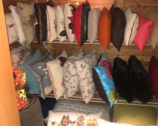 Closet of Decor Pillows