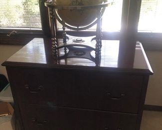 Cherry File Cabinet, Globe