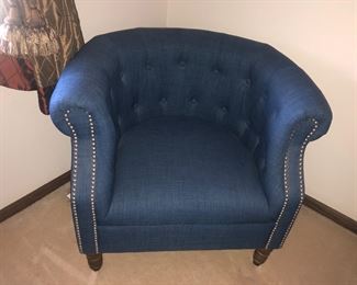 Upholstered Blue Chair