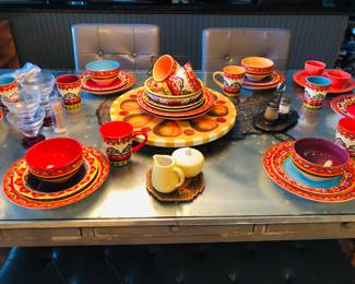 Colorful Dishware, Lazy Susan