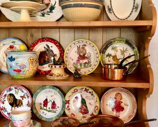 Copper Pots,  Plates, Crockery