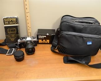 camera, bag, accessories