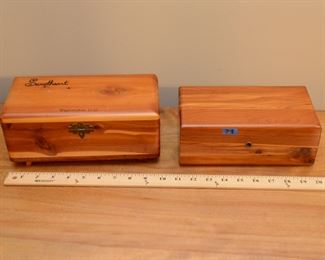 cedar trinket boxes