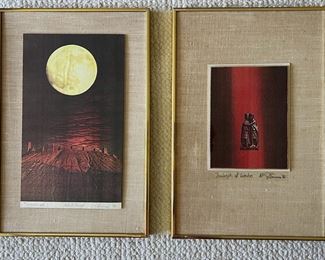 TOI035- (2) Framed 1982 Prints Titled Gomorrah & Triumph Limbo