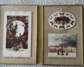 TOI042- (2) Framed Vintage 1982 Prints