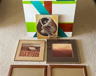 TOI043- Assorted Framed & Acyrlic Painting Artwork