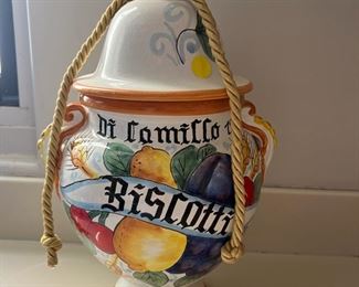 TOI074- Vintage Di Comillo Biscotti Jar