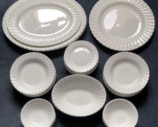 TOI112 - WEDGWOOD BONE CHINA 55-PIECE DISHWARE
