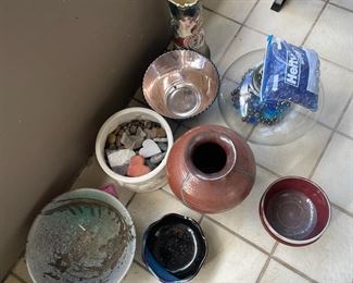 TOI129- Various Ceramic Pots And Glass Pots