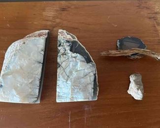 TOI148 - Two Agate Slabs And Other Rocks