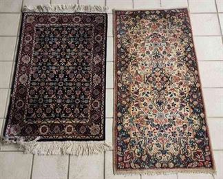 TOI222 - Pair Of Well Worn Vintage Rugs