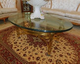 Brass & Glass Coffee Table