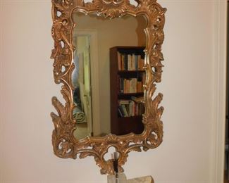 Gilt Mirror & Shelf