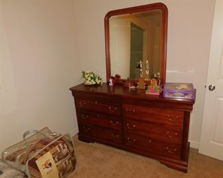 Mahogany Triple Dresser & Mirror