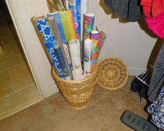 Basket Of Wrapping Paper