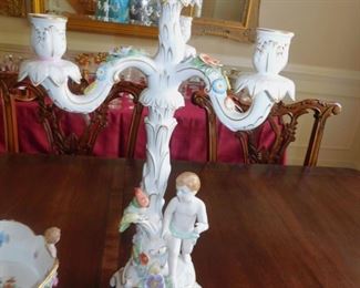 ANTIQUE SCHIERHOLZ PORCELAIN CANDLEABRA