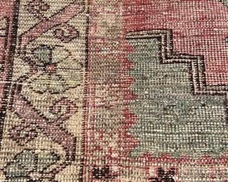 #2) - $150 - Antique Handwoven  Area Rug. 42" x 70".