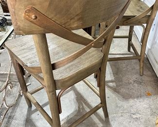 #3) - $120 - Pair Solid Wood Barstools. 18 x 18 x 39 with 24 inch seat. 