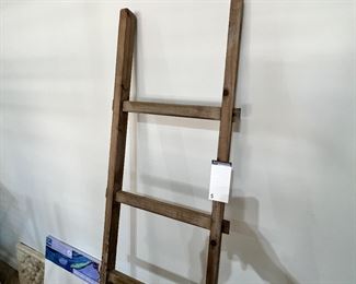 #10) - $50 Solid Wood Antique Decorative Barn Ladder. Tapers at Top. 16 x 72.