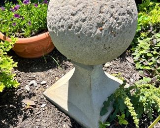 #18) - $75 -Solid Concrete Yard Art.  2 Pieces.  12 x 12 x 18.