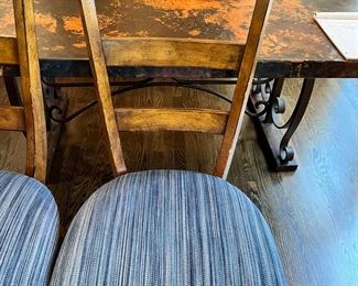 #20) - $355 - Pair Nell Hills French Ladderback Chairs.  22 x 18 x 43 with 20 Inch Seat.  