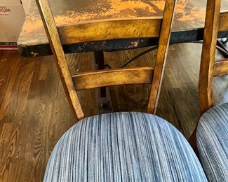 #20) - $355 - Pair Nell Hills French Ladderback Chairs.  22 x 18 x 43 with 20 Inch Seat.  