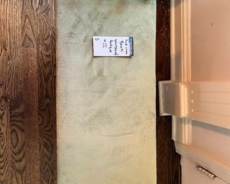 #22) - $150 - Antique Wrought Iron Upholstered Seat Bench.  