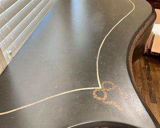 #24) - $300 - Solid Wood Hand Painted French Console. 66 x 22 x 34.