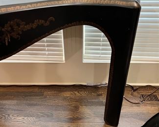 #24) - $300 - Solid Wood Hand Painted French Console. 66 x 22 x 34.
