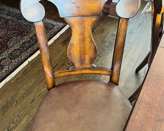 #103) $650 - Solid wood dining table with 8 chairs. Like New. Purchased from McFarland Furniture. $3000 new price. Table brand is Fremarc.  Chairs brand is Artistica.  40Wx78Wx30H. 96Wx40Wx30H with leaves.  Available for pick up near the Country Club Plaza in KCMO