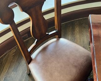 #103) $650 - Solid wood dining table with 8 chairs. Like New. Purchased from McFarland Furniture. $3000 new price. Table brand is Fremarc.  Chairs brand is Artistica.  40Wx78Wx30H. 96Wx40Wx30H with leaves.  Available for pick up near the Country Club Plaza in KCMO