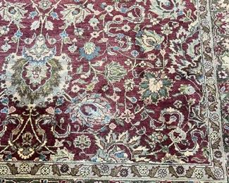 #107)- $200 - Obeetee Classics India Wool Oriental Rug Burgundy. 5x7. Available for pick up near the Country Club Plaza in KCMO