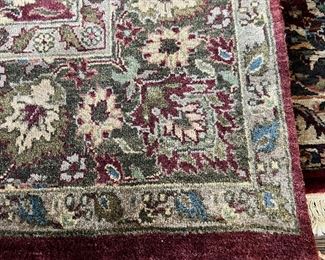#107)- $200 - Obeetee Classics India Wool Oriental Rug Burgundy. 5x7. Available for pick up near the Country Club Plaza in KCMO