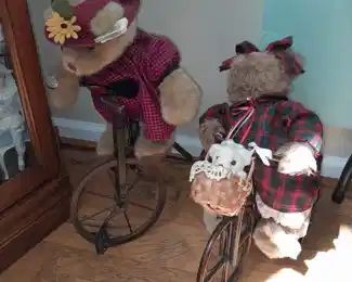 Gund Plush Bears On Tricycles