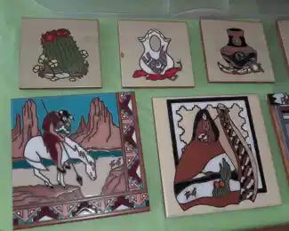 Handpainted Native American Tiles