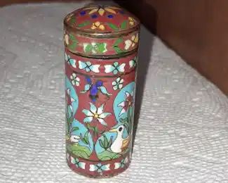 Cloisonne Lipstick Container