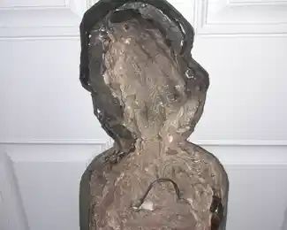 FABULOUS Pair Of Original Mid-Century Modern Austin Productions Inc. Hanging Clay Wall Sculpture Figures (1962)