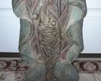 FABULOUS Pair Of Original Mid-Century Modern Austin Productions Inc. Hanging Clay Wall Sculpture Figures (1962)