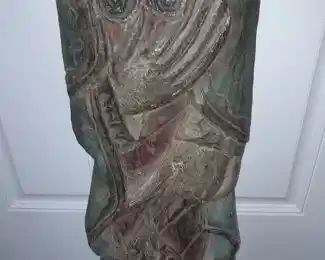 FABULOUS Pair Of Original Mid-Century Modern Austin Productions Inc. Hanging Clay Wall Sculpture Figures (1962)