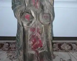 FABULOUS Pair Of Original Mid-Century Modern Austin Productions Inc. Hanging Clay Wall Sculpture Figures (1962)