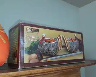 Turkey Condiment Server Set In Box