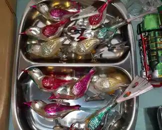 Antique Glass Bird Ornaments