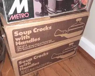 Soup Crocks W/ Handles (In Box)