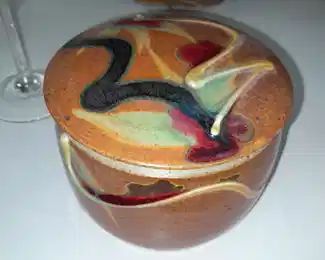 Signed Pottery Trinket Box