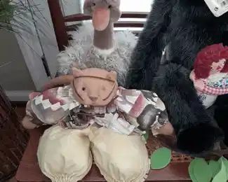 Plush Cat & Ostrich